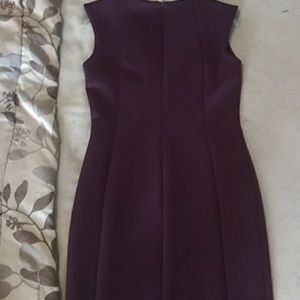 Calvin Klein size 8 eggplant color sheat dress.